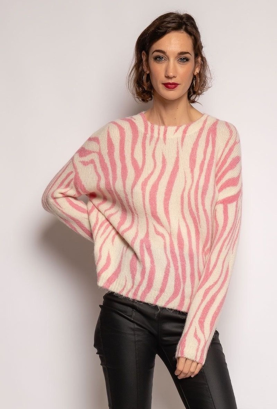 Femme Escandelle Paris | Pull A Imprimes Zebre