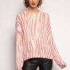 Femme Escandelle Paris | Pull A Imprimes Zebre