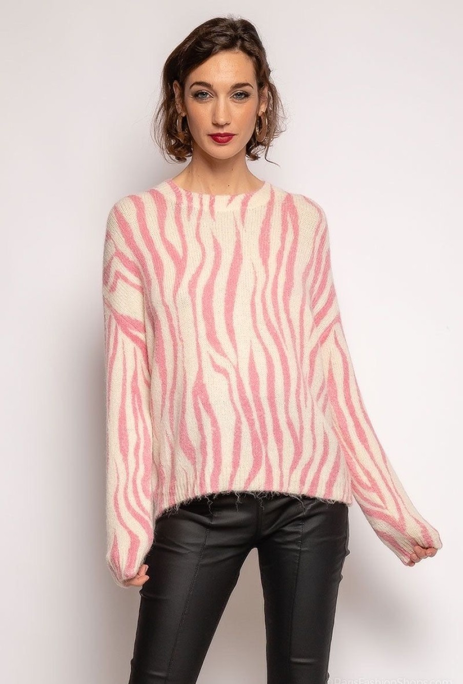 Femme Escandelle Paris | Pull A Imprimes Zebre