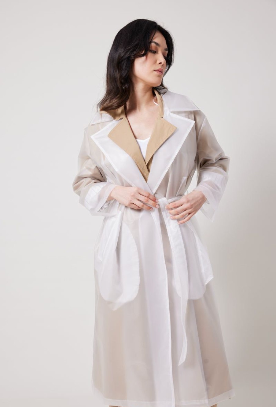 Femme Escandelle Paris | Trench Impermeable Transparent