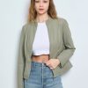 Femme Escandelle Paris | Veste Similicuir A Col Montant