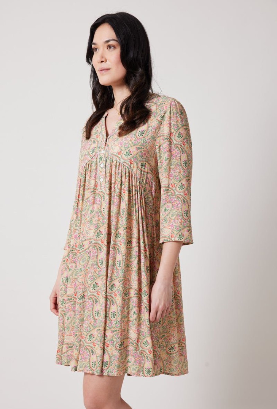 Femme Escandelle Paris | Robe Fluide A Motifs