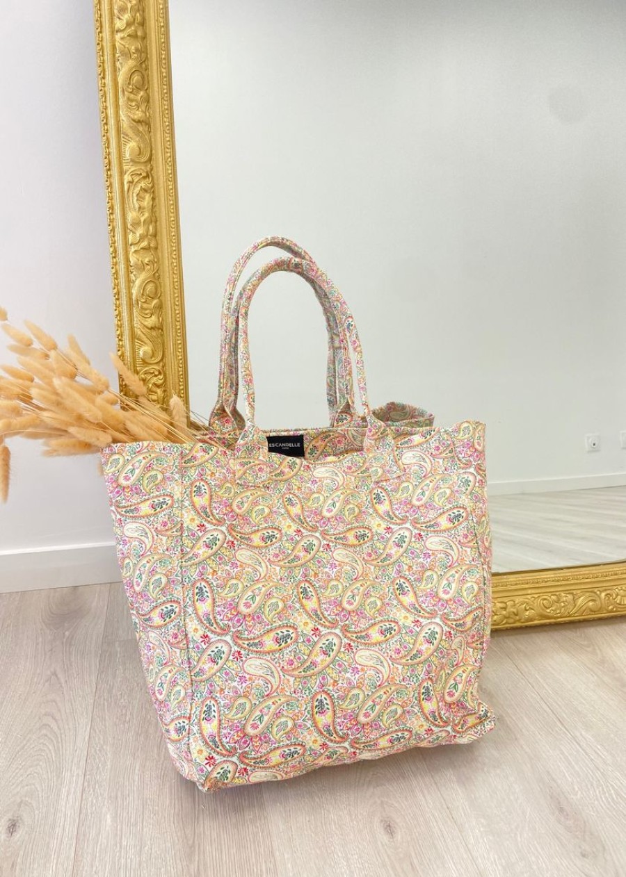 Femme Escandelle Paris | Sac Cabas A Motifs Cachemire