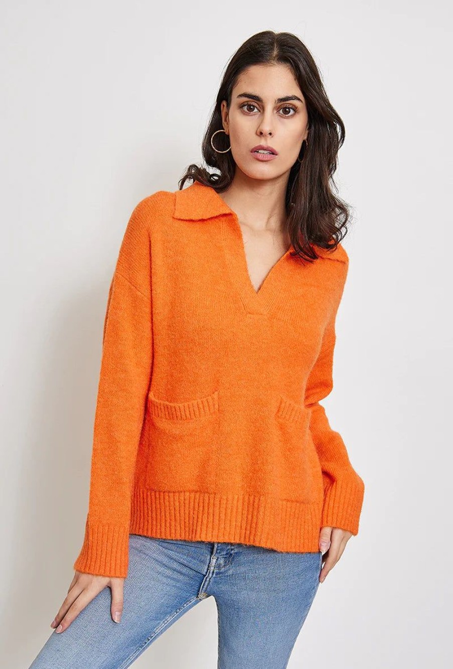 Femme Escandelle Paris | Pull Col V En Maille