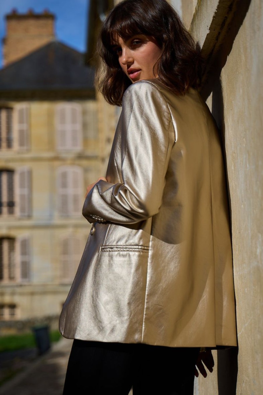 Femme Escandelle Paris | Blazer En Similicuir