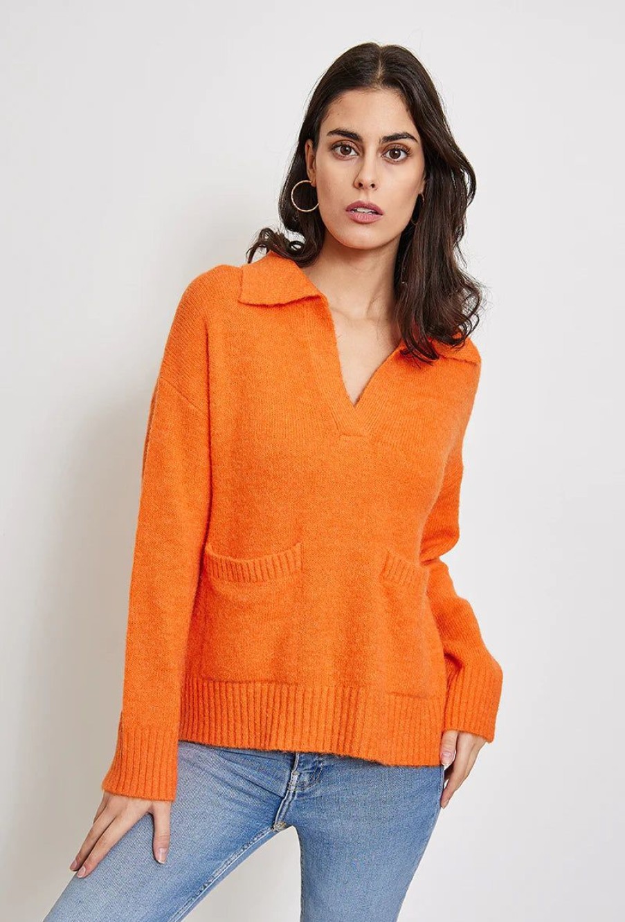 Femme Escandelle Paris | Pull Col V En Maille