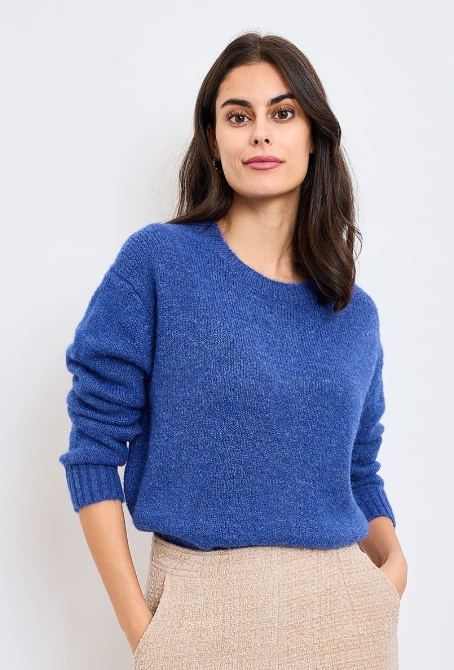 Femme Escandelle Paris | Pull En Maille Unicolore