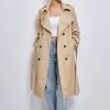 Femme Escandelle Paris | Trench Long Classique Beige