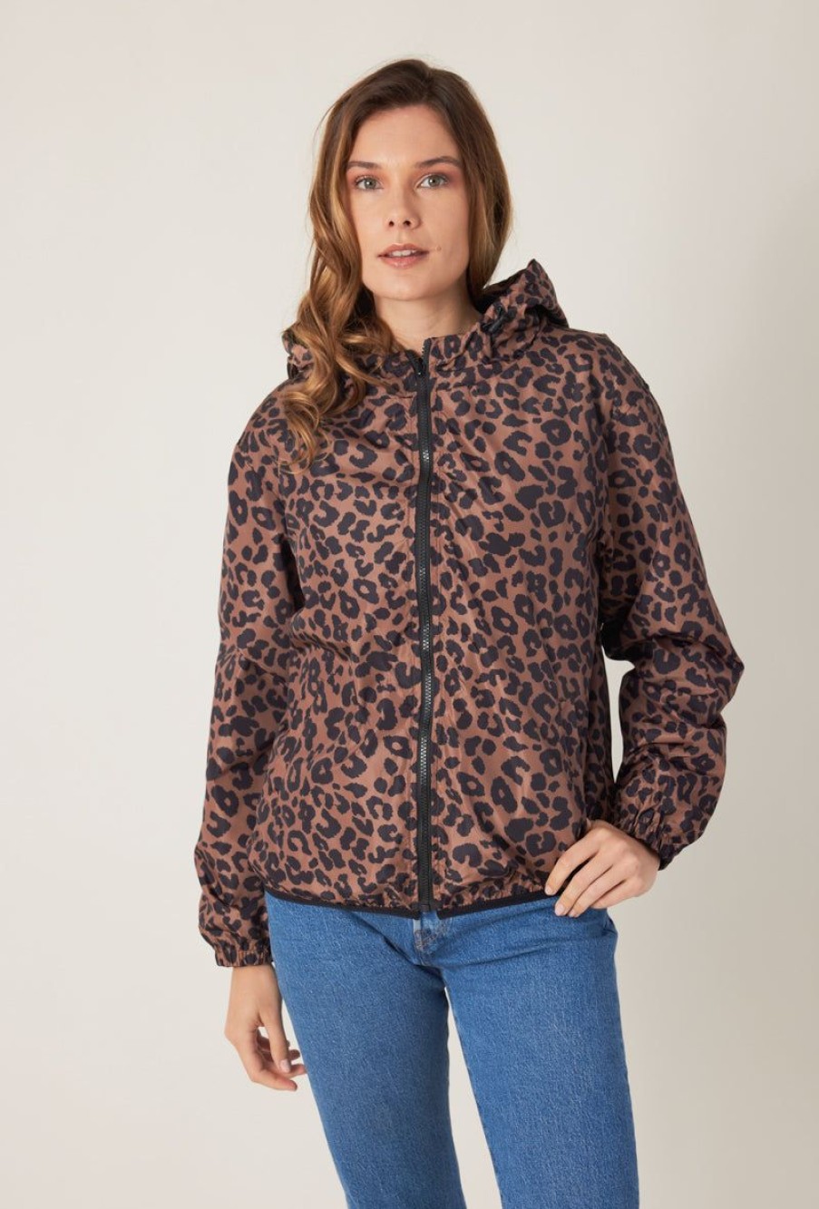 Femme Escandelle Paris | Parka Courte Motifs Leopard