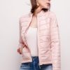 Femme Escandelle Paris | Veste Matelassee Courte Rose