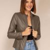 Femme Escandelle Paris | Veste Motard En Similicuir