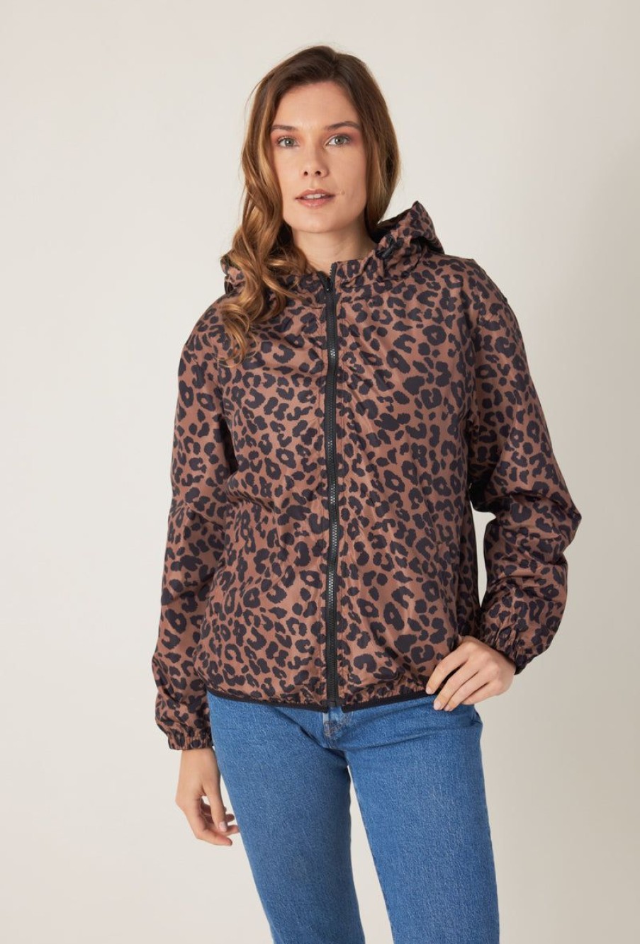 Femme Escandelle Paris | Parka Courte Motifs Leopard