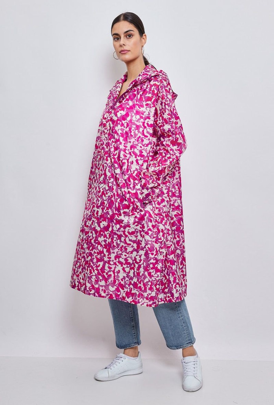 Femme Escandelle Paris | Poncho De Pluie Imprimes Liberty