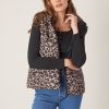 Femme Escandelle Paris | Doudoune Reversible Leopard Sans Manches