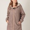 Femme Escandelle Paris | Parka Mi-Longue Reversible A Motifs