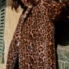 Femme Escandelle Paris | Manteau En Fausse Fourrure Leopard