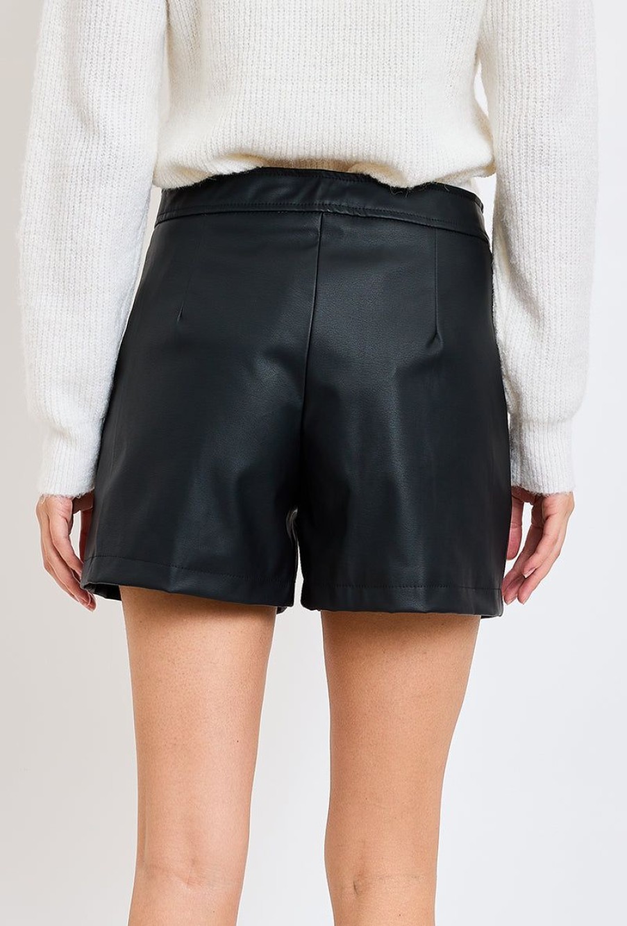 Femme Escandelle Paris | Short En Similicuir