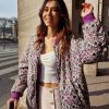 Femme Escandelle Paris | Bomber Reversible A Motifs Azteque