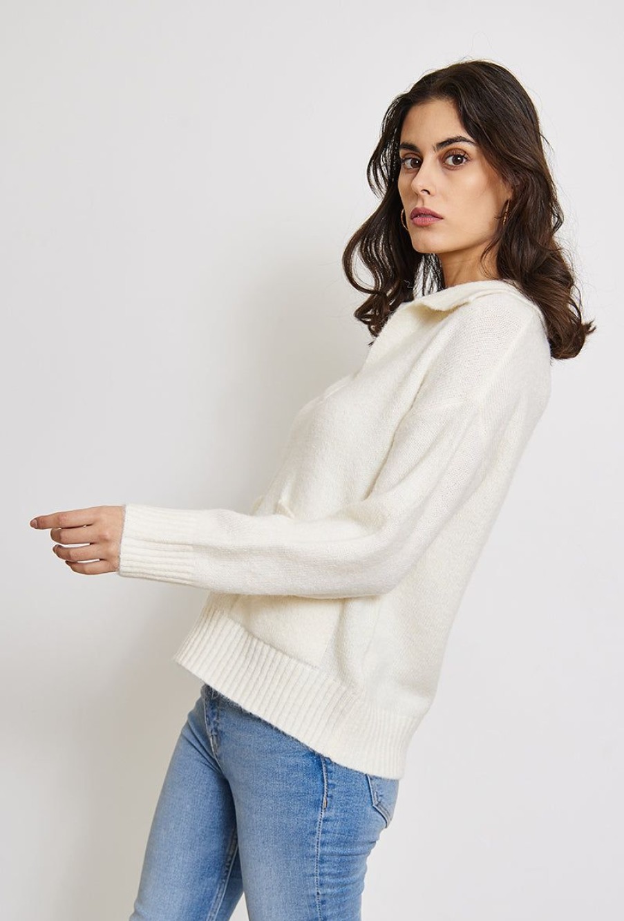 Femme Escandelle Paris | Pull Col V En Maille