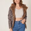 Femme Escandelle Paris | Parka Reversible Fausse Fourrure Motifs Leopard