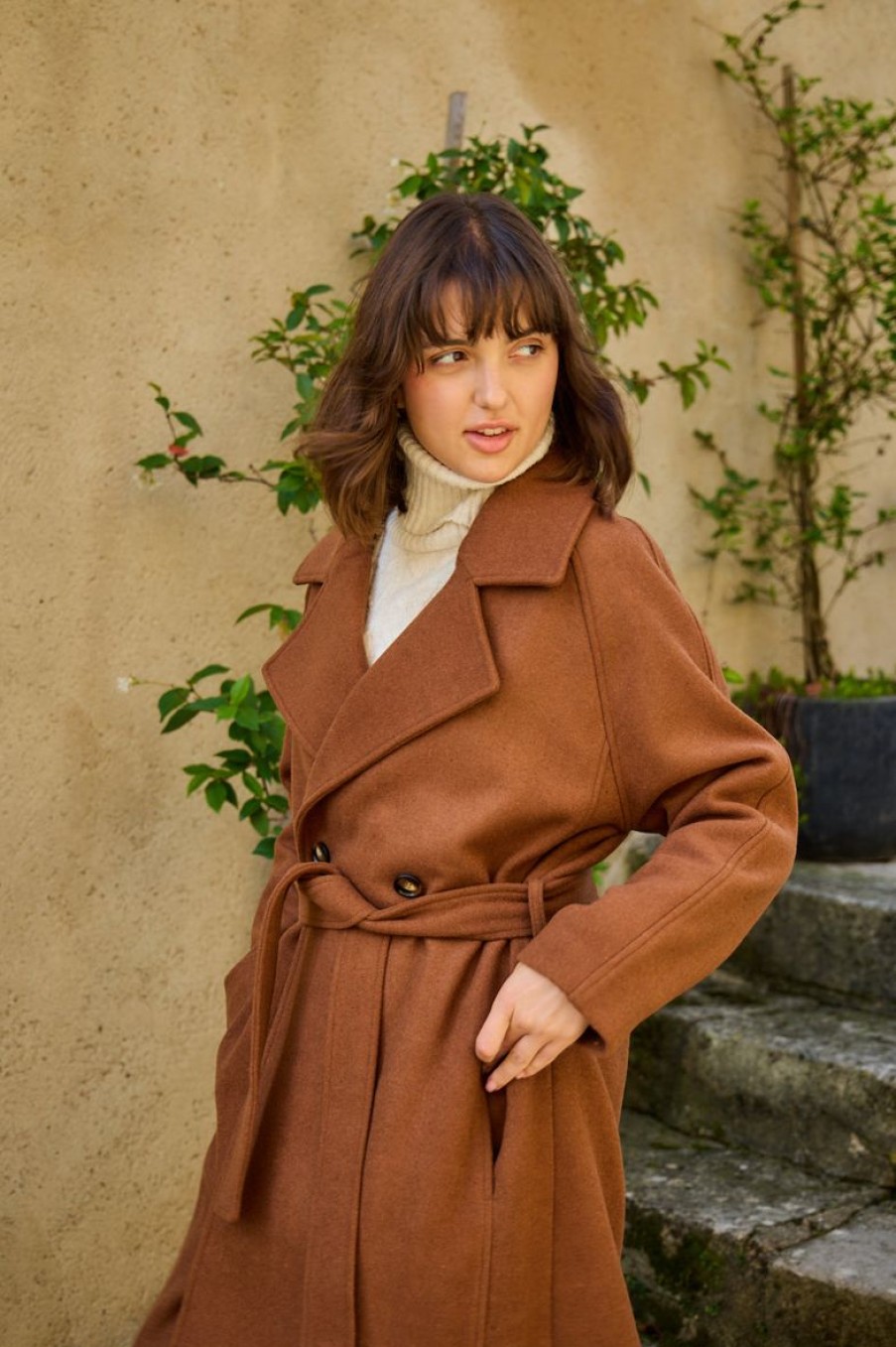 Femme Escandelle Paris | Manteau Long En Laine