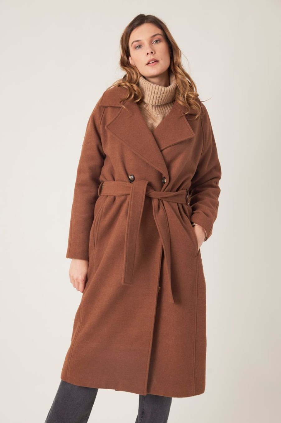 Femme Escandelle Paris | Manteau Long En Laine