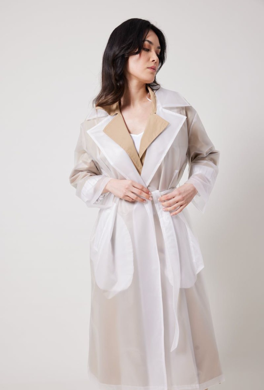 Femme Escandelle Paris | Trench Impermeable Transparent