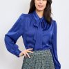 Femme Escandelle Paris | Chemise Satinee A Col Lavalliere